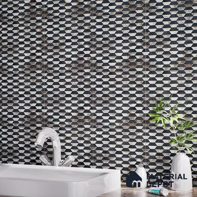 Geometric Wall & Floor Tile TL 07237 B Alpi 4002 Granula 1 ft x 1 ft Ceramic Matte Finish - 9 mm  | 2 mm Spacer is Mandatory | Please Expect a Slight Variation of Pattern (Sample)